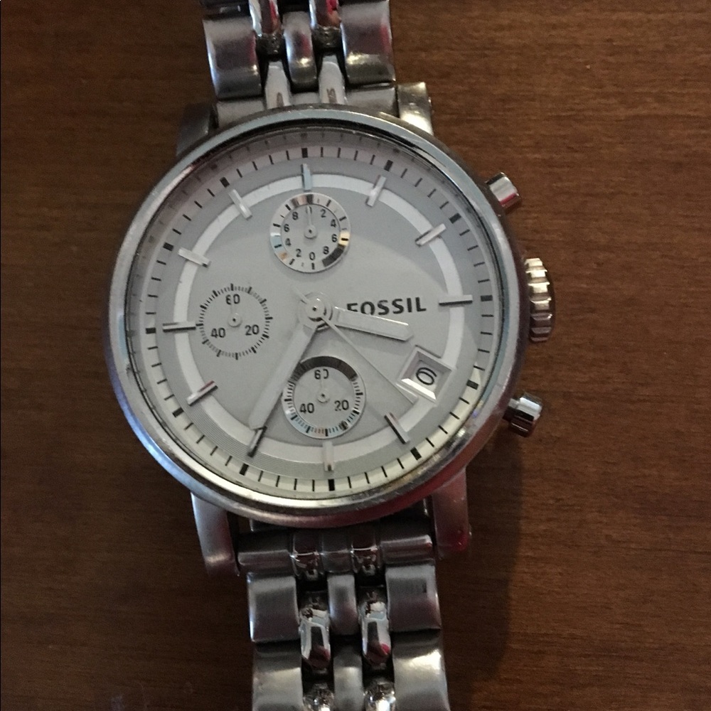 Fossil silver boyfriend watch